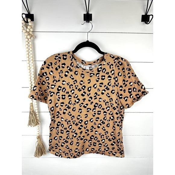 Pre-Loved A New Day Cheetah print t-shirt sz MED - Picture 1 of 6